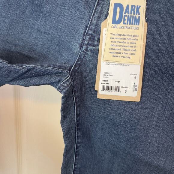 NWT Prana Women’s Kara Jean Straight Leg Size 6/28 Denim Stretch Sustainable - Picture 4 of 14